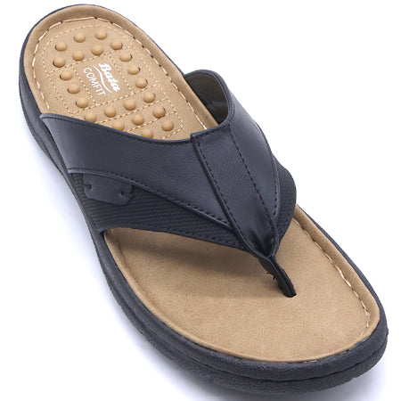 Comfit Wellness Black Thong Slides