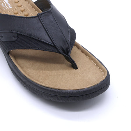 Comfit Wellness Black Thong Slides