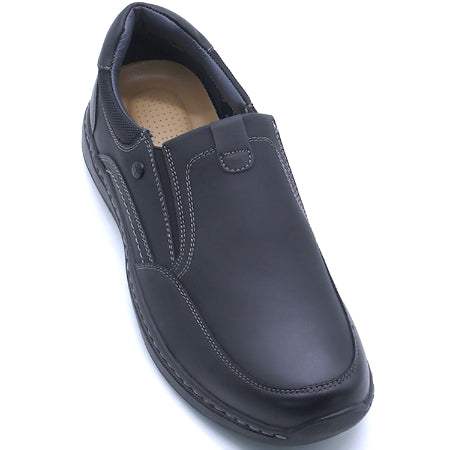 Comfit Black Stitched Slip-ons