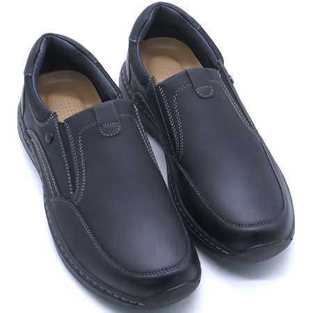 Comfit Black Stitched Slip-ons