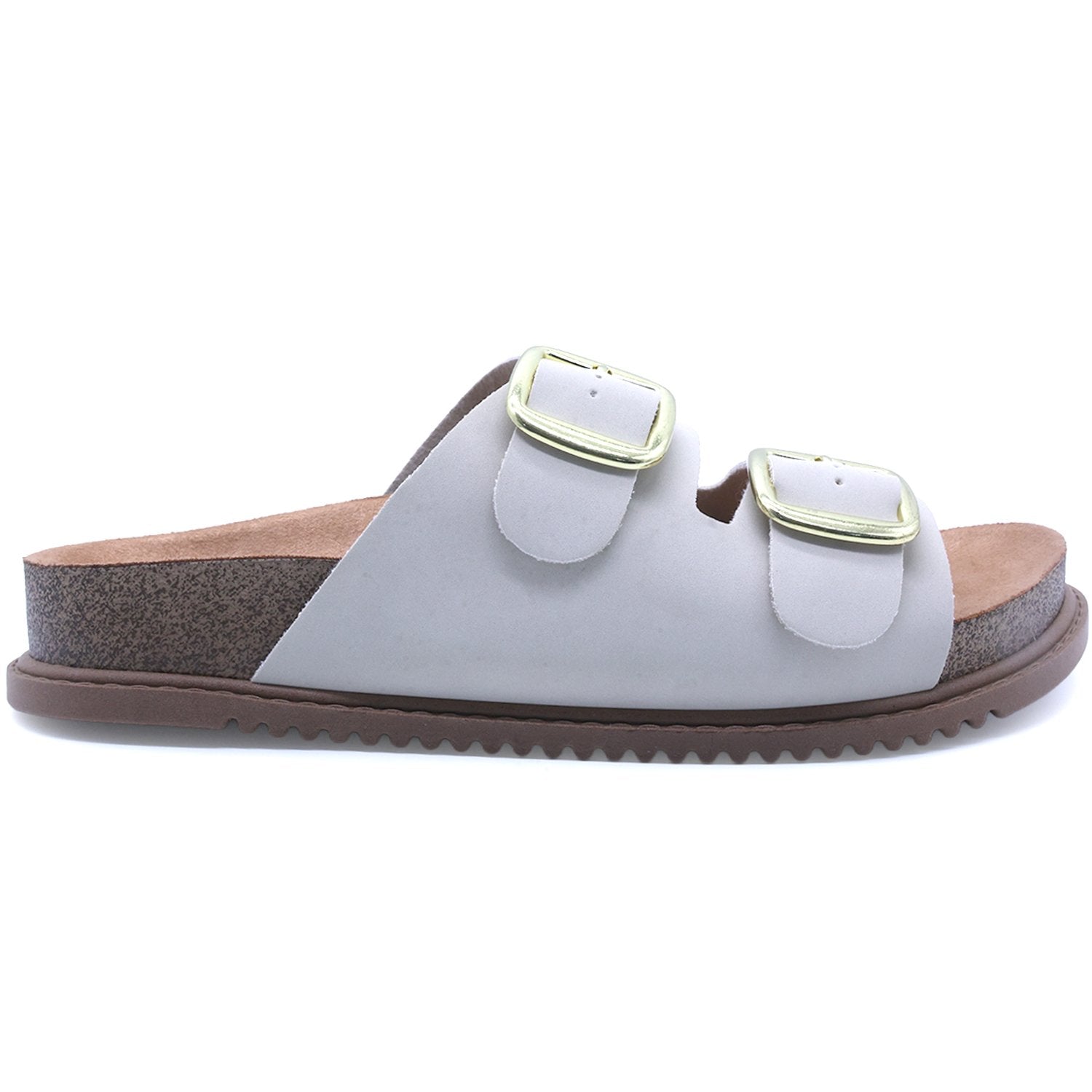 BR Beige Nubuck Slides