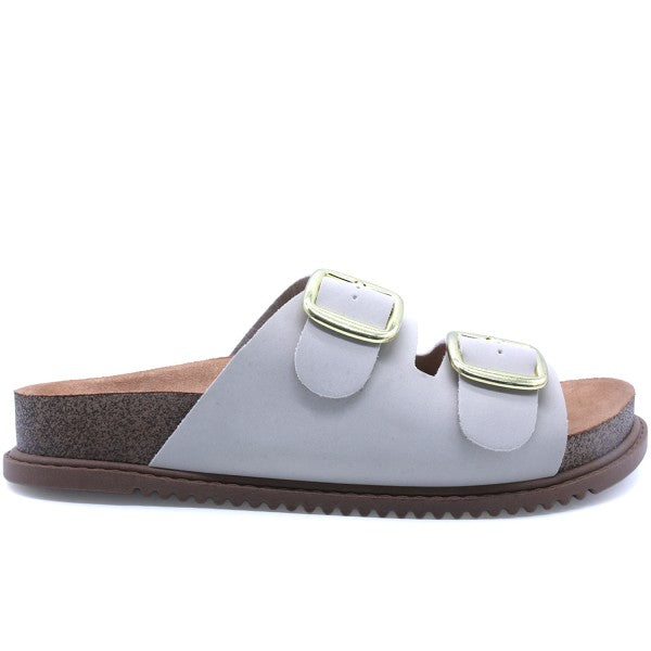 BR Beige Nubuck Slides