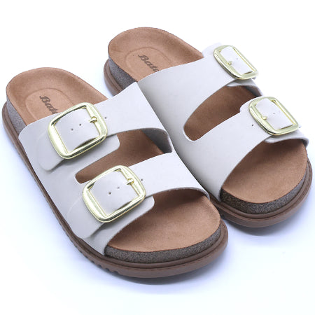 BR Beige Nubuck Slides
