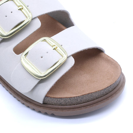 BR Beige Nubuck Slides