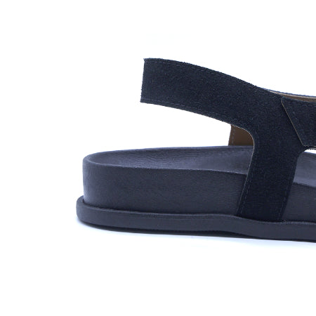 BR Black Suede Thong Sandals
