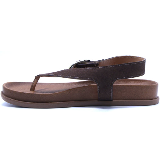 BR Brown Suede Thong Sandals