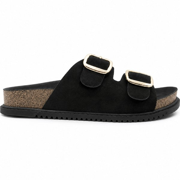 BR Black Nubuck Slides