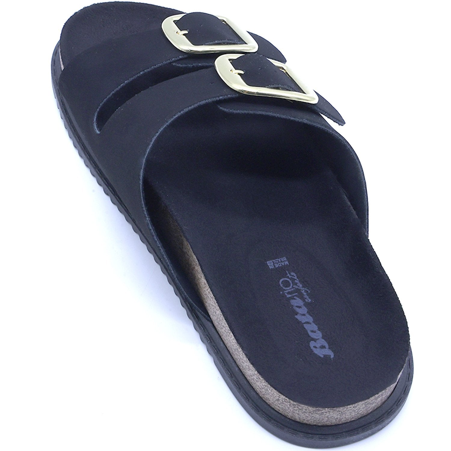BR Black Nubuck Slides