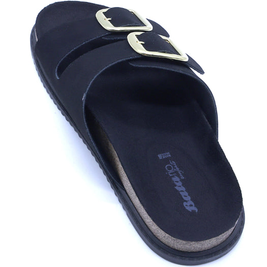 BR Black Nubuck Slides