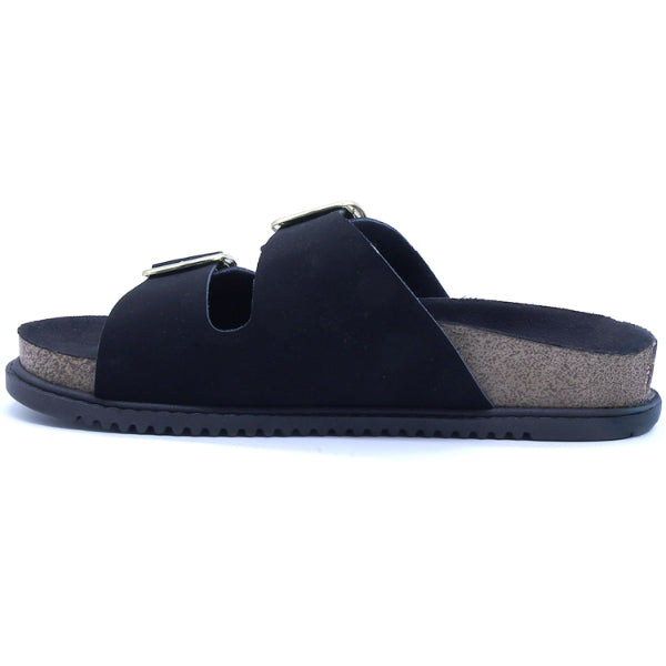 BR Black Nubuck Slides