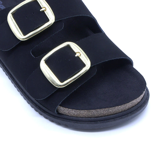 BR Black Nubuck Slides