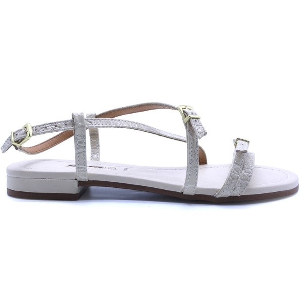BR Strappy Printed Beige Sandals
