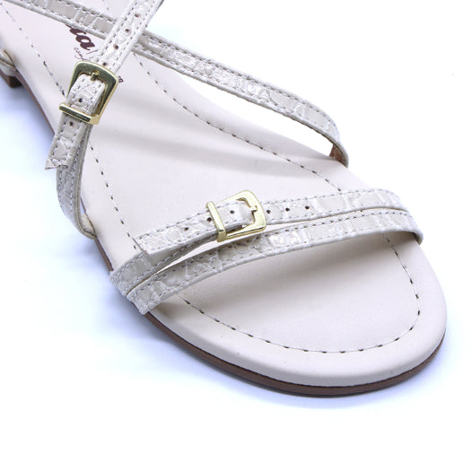 BR Strappy Printed Beige Sandals