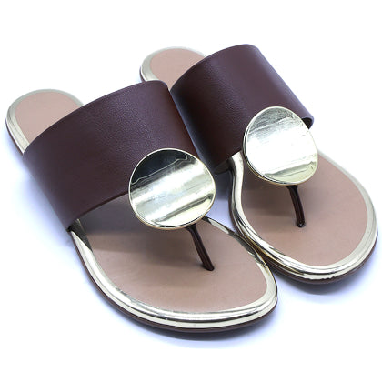 BR Brown Gold Charm Slide