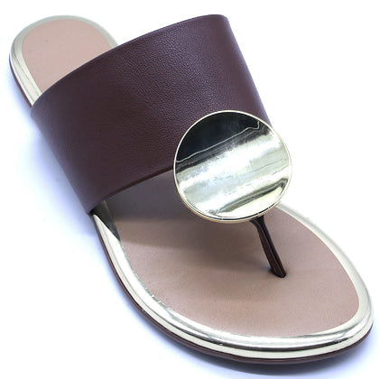 BR Brown Gold Charm Slide