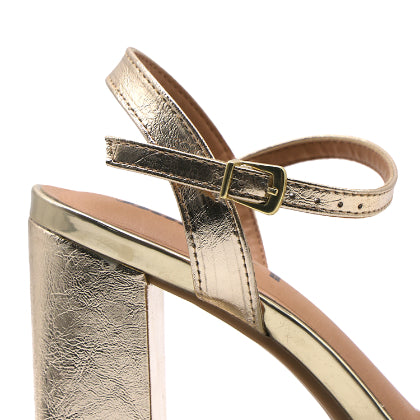 BR Gold Platform Sparkle Sandals