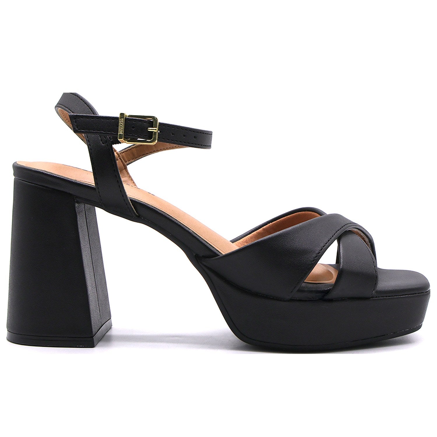 BR BLACK CROSSOVER PLATFORM SANDAL