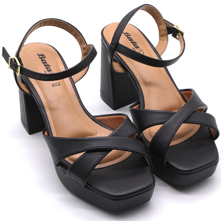 BR BLACK CROSSOVER PLATFORM SANDAL