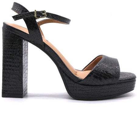 BR Black Snakeprint Platforms