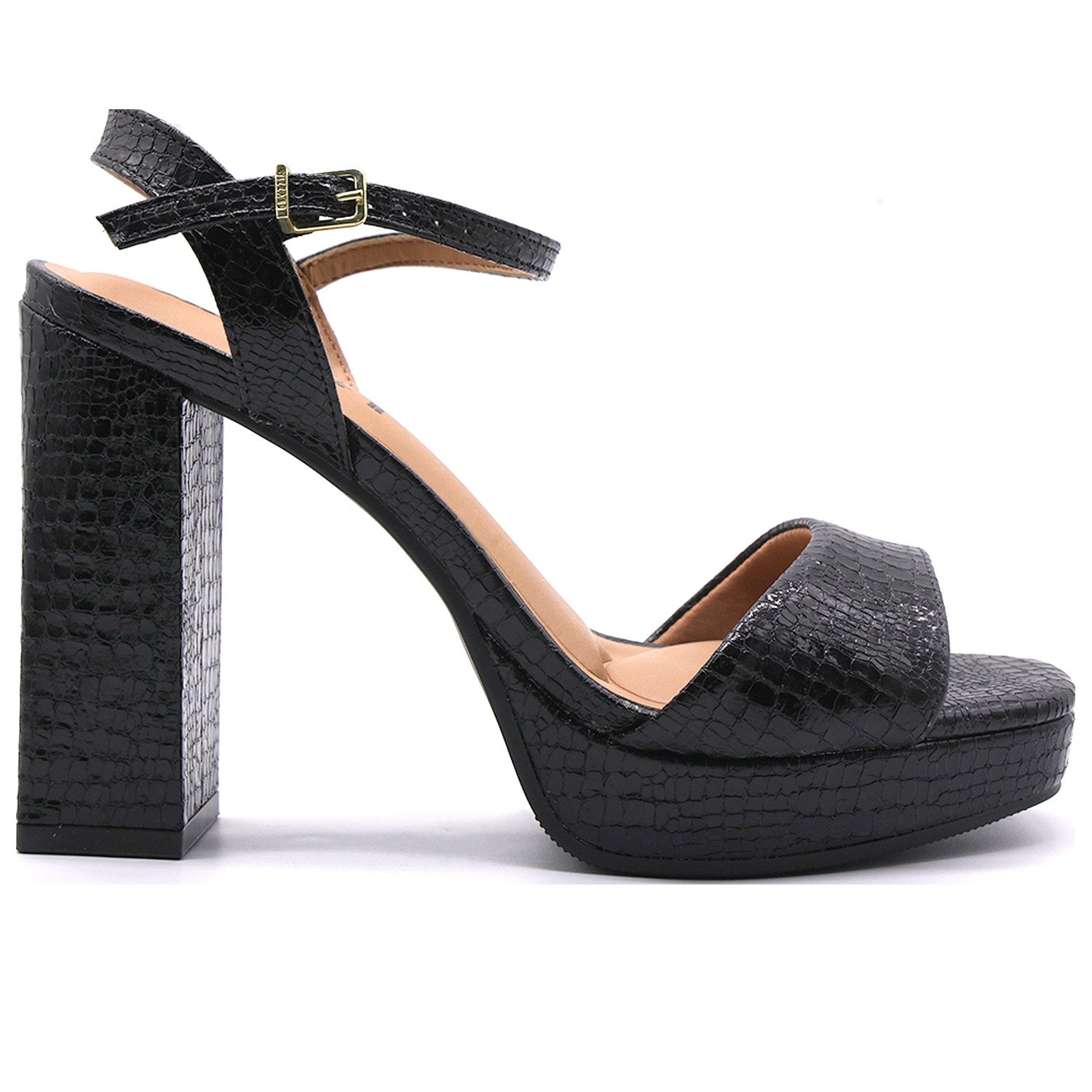 BR Black Snakeprint Platforms