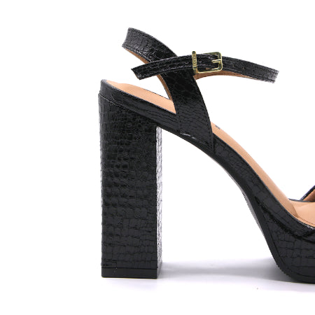 BR Black Snakeprint Platforms