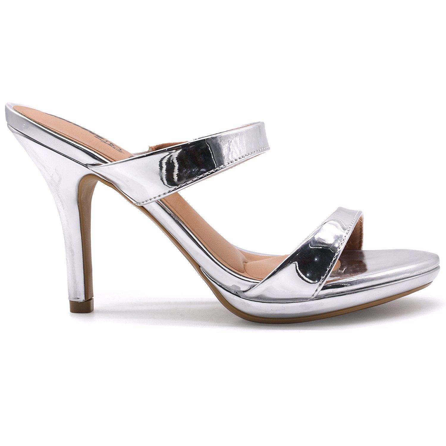 BR Silver Double Strap Mule