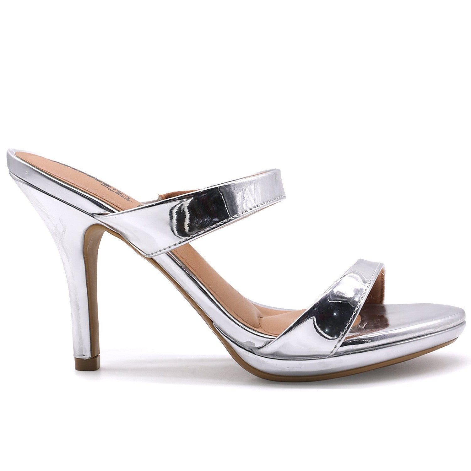 BR Silver Double Strap Mule