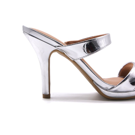 BR Silver Double Strap Mule