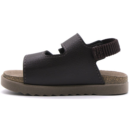 BR Baby Brown Velcro Cork Sandal