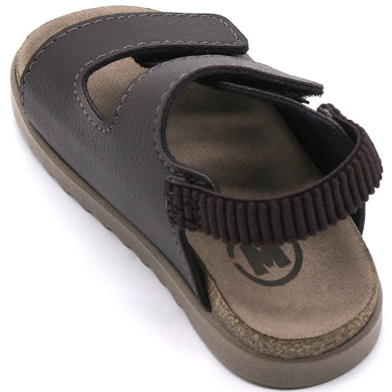 BR Baby Brown Velcro Cork Sandal