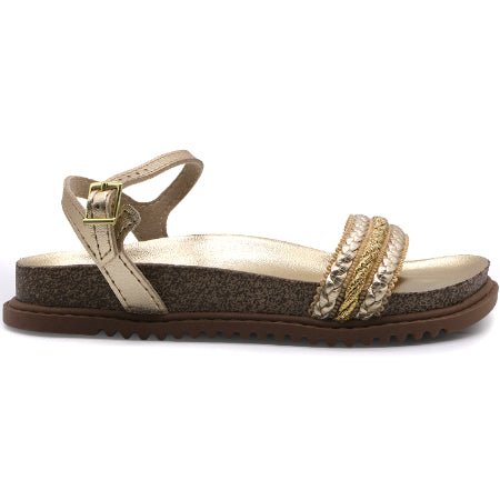 BR GIRLS BRAIDED CORK SANDALS