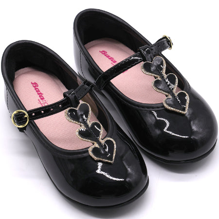 BR GLITTER HEART BLACK MARY JANES