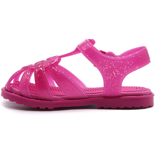 BR Fuchsia Jelly Heart Sandals