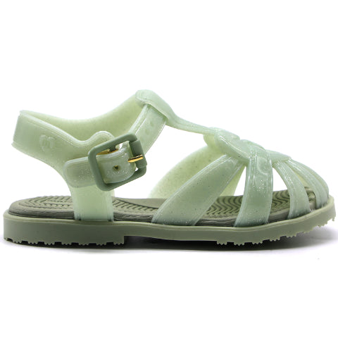 BR Green Jelly Heart Sandals