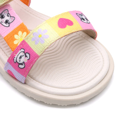 BR BABY GIRL PRINTED SANDALS
