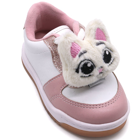 BR Baby Girls Kitty Charm Sneakers