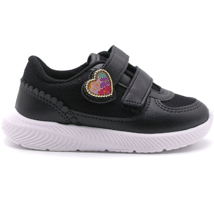 BR Baby Black Heart Charm Sneakers