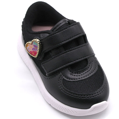 BR Baby Black Heart Charm Sneakers