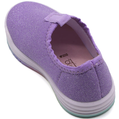 BR Baby Girls Purple Glitter Slip-On