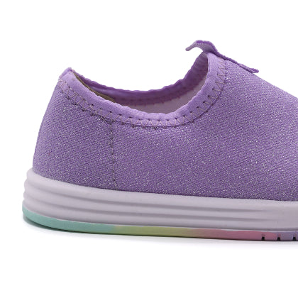 BR Baby Girls Purple Glitter Slip-On