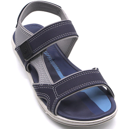 BR Boys Navy and Grey Sport Sandals