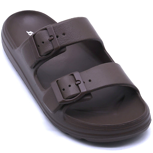 BR Brown Lightweight Dbl Strap Slides