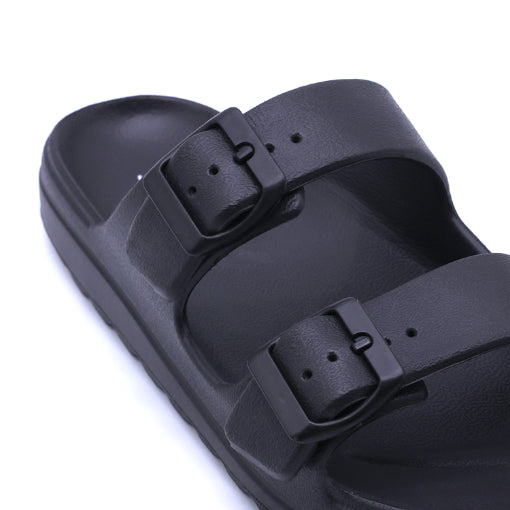 BR Black Lightweight Dbl Strap Slides