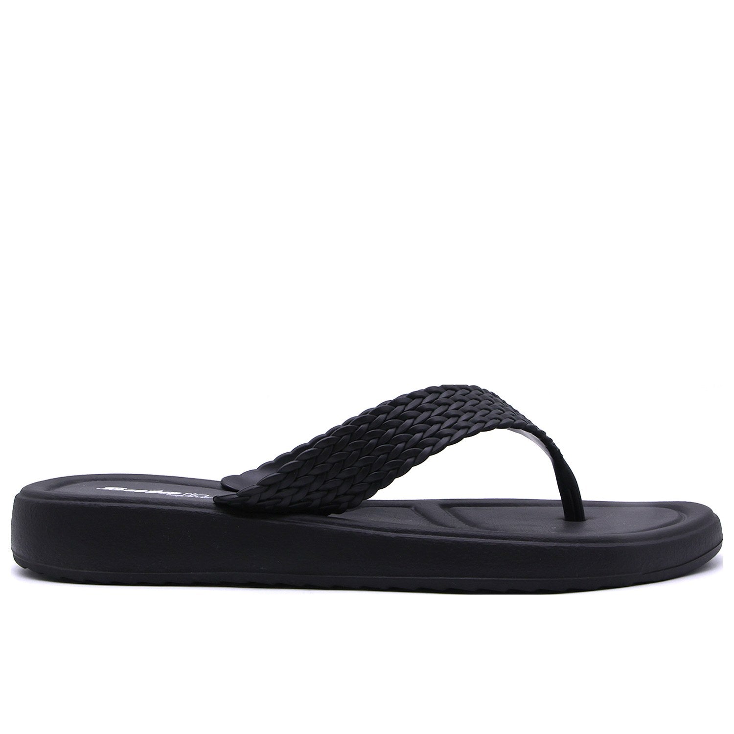BR Black Braided Thongs