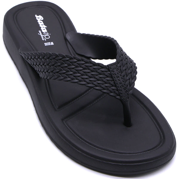 BR Black Braided Thongs