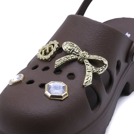 BR Brown Charmed Foam Clogs