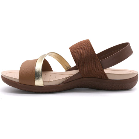 BR Dry Tech Brown & Gold Sandals
