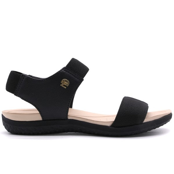BR Dry Tech Black Elastic Sandals