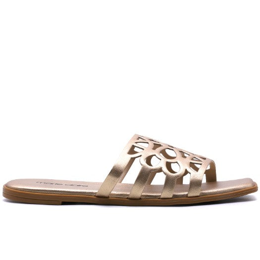 Marie Claire Caged Gold Slides