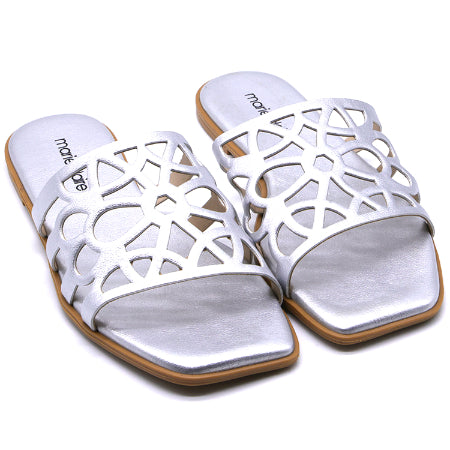 Marie Claire Caged Silver Slides